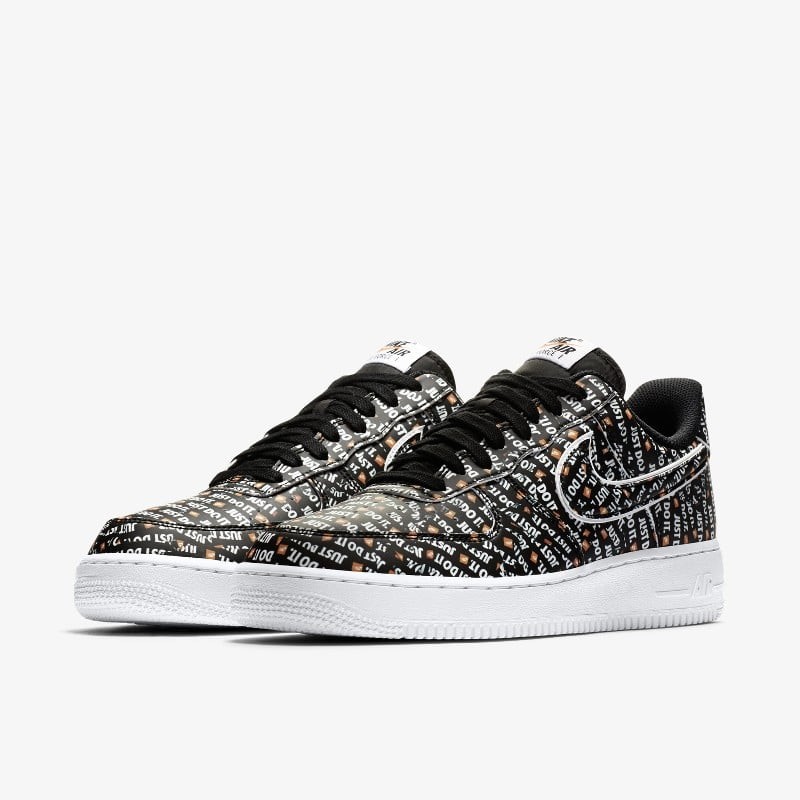 Nike Air Force 1 Low Just Do It AOP Black AO6296 001 Grailify